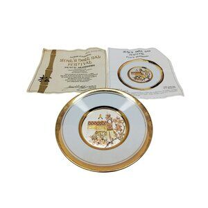 Hamilton Collection Girls Doll Day Festival Peach Blossoms 23K Gold Rim Plate